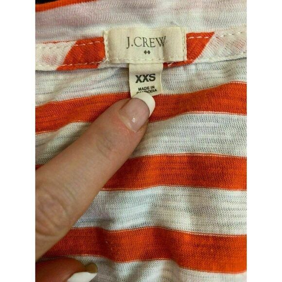 J Crew Striped Short Sleeve V neck t shirt - Picture 5 of 7